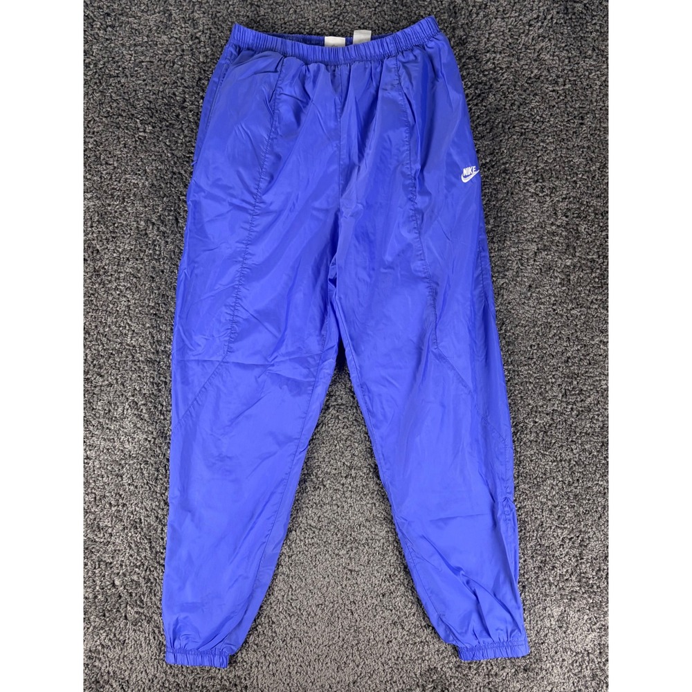 Vintage 90s Nike Windbreaker Track Pants Purple Blue Small Embroidered Logo